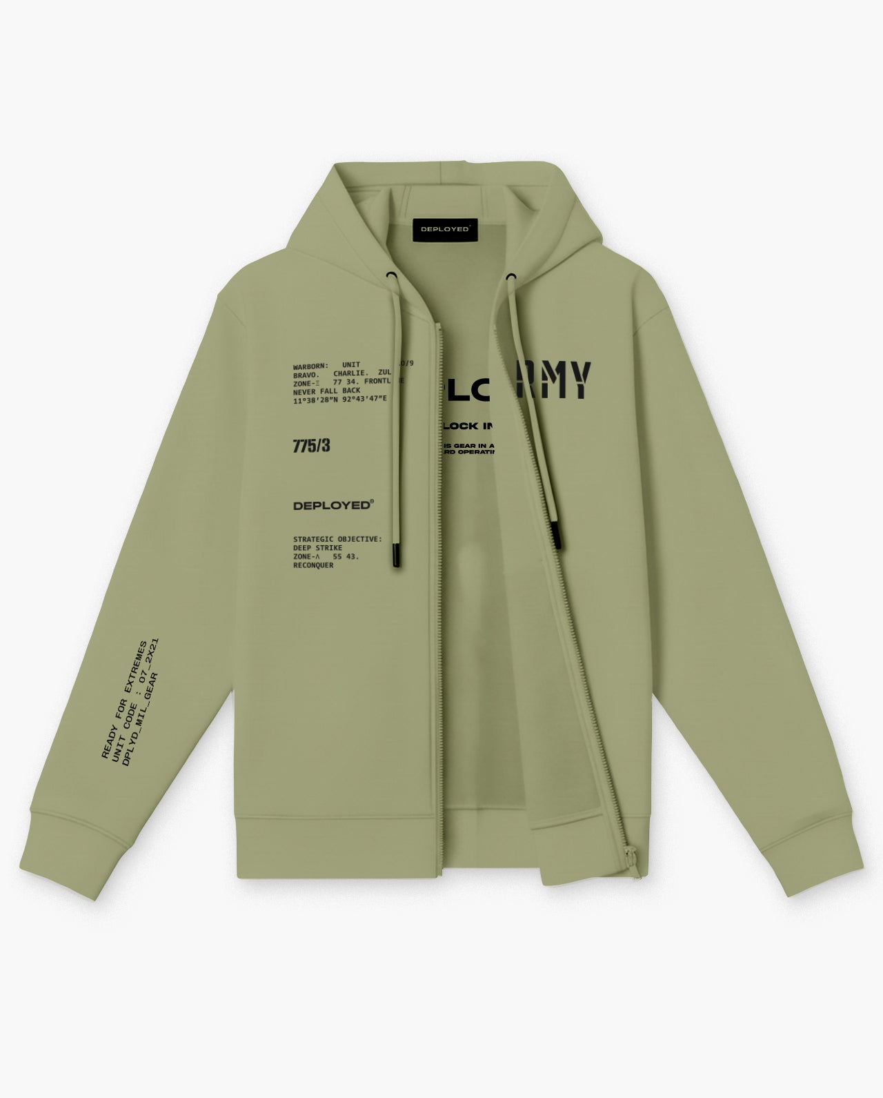Army Unit OG Zipper Hoodie