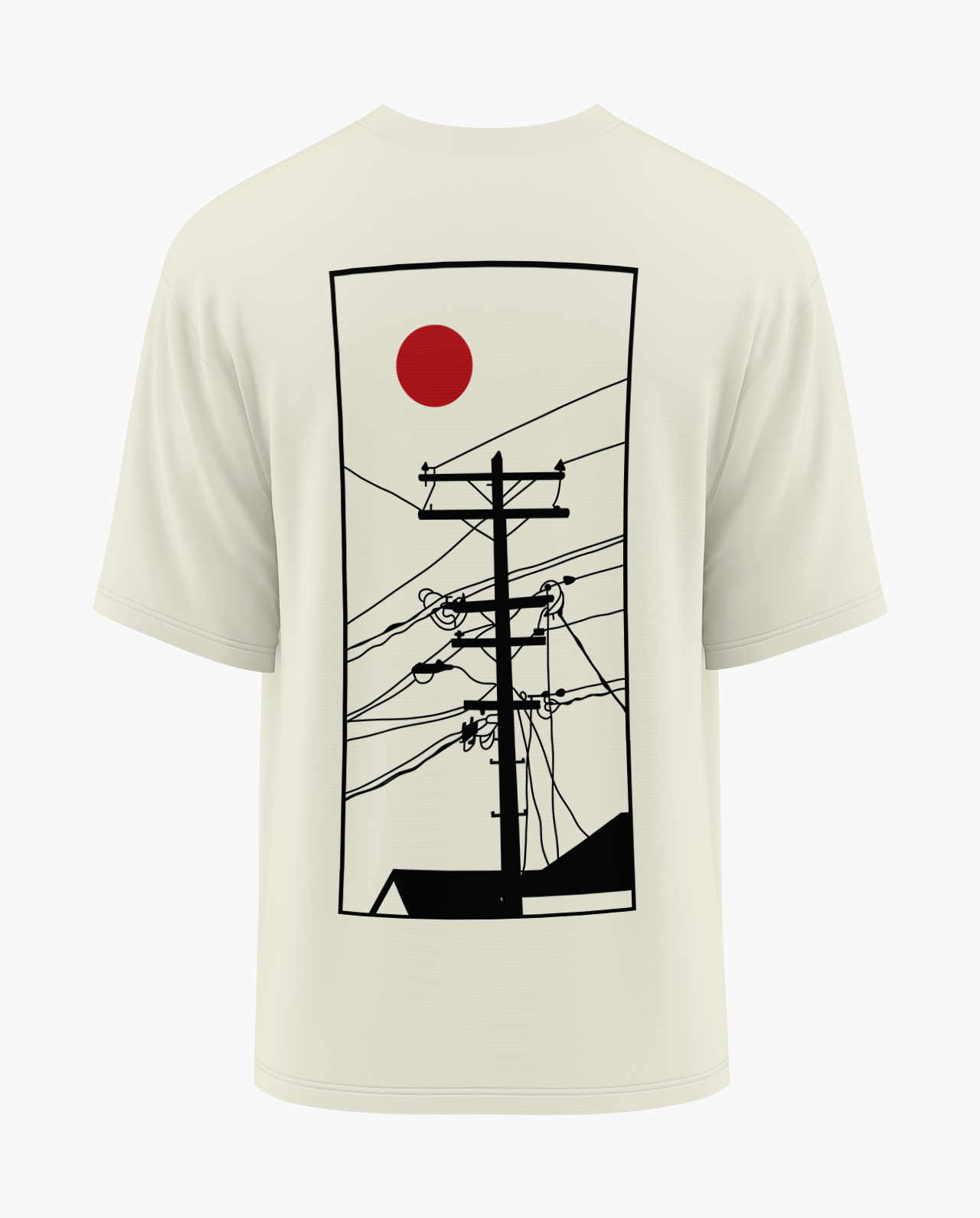 Crimson Horizon Oversized T-Shirt - Aero Armour