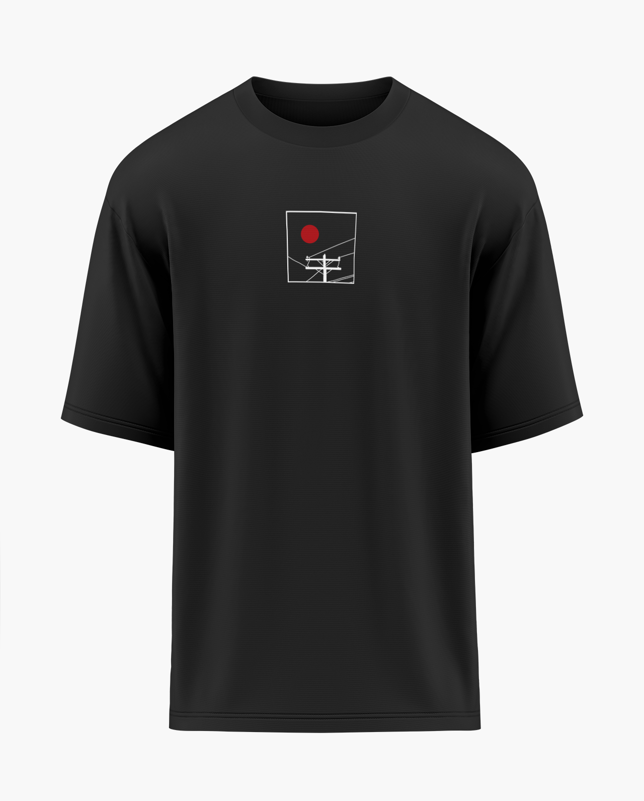 Crimson Horizon Oversized T-Shirt - Aero Armour