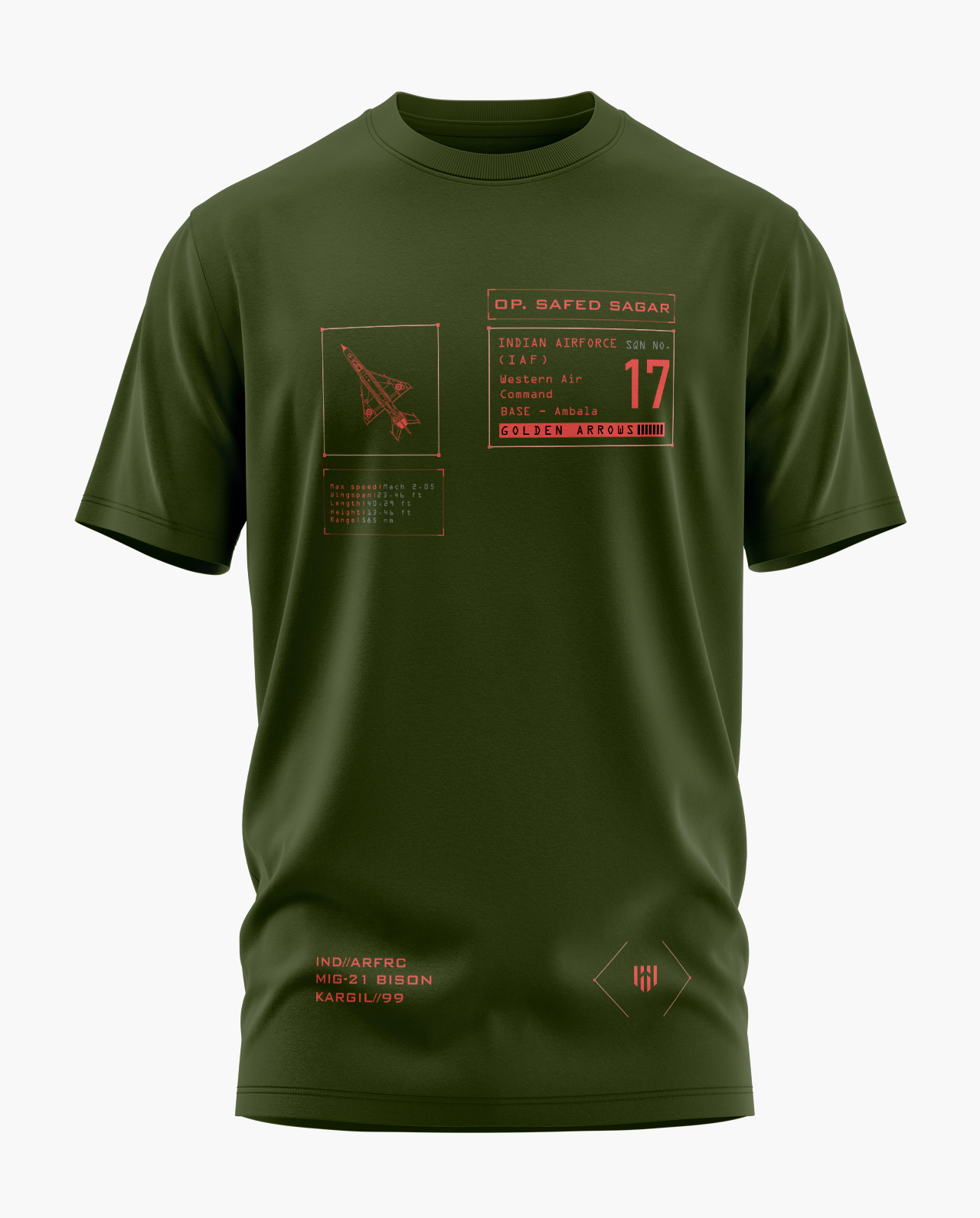 MIG 21 OP SAFED SAGAR Signature LuxeSoft Cotton T-Shirt