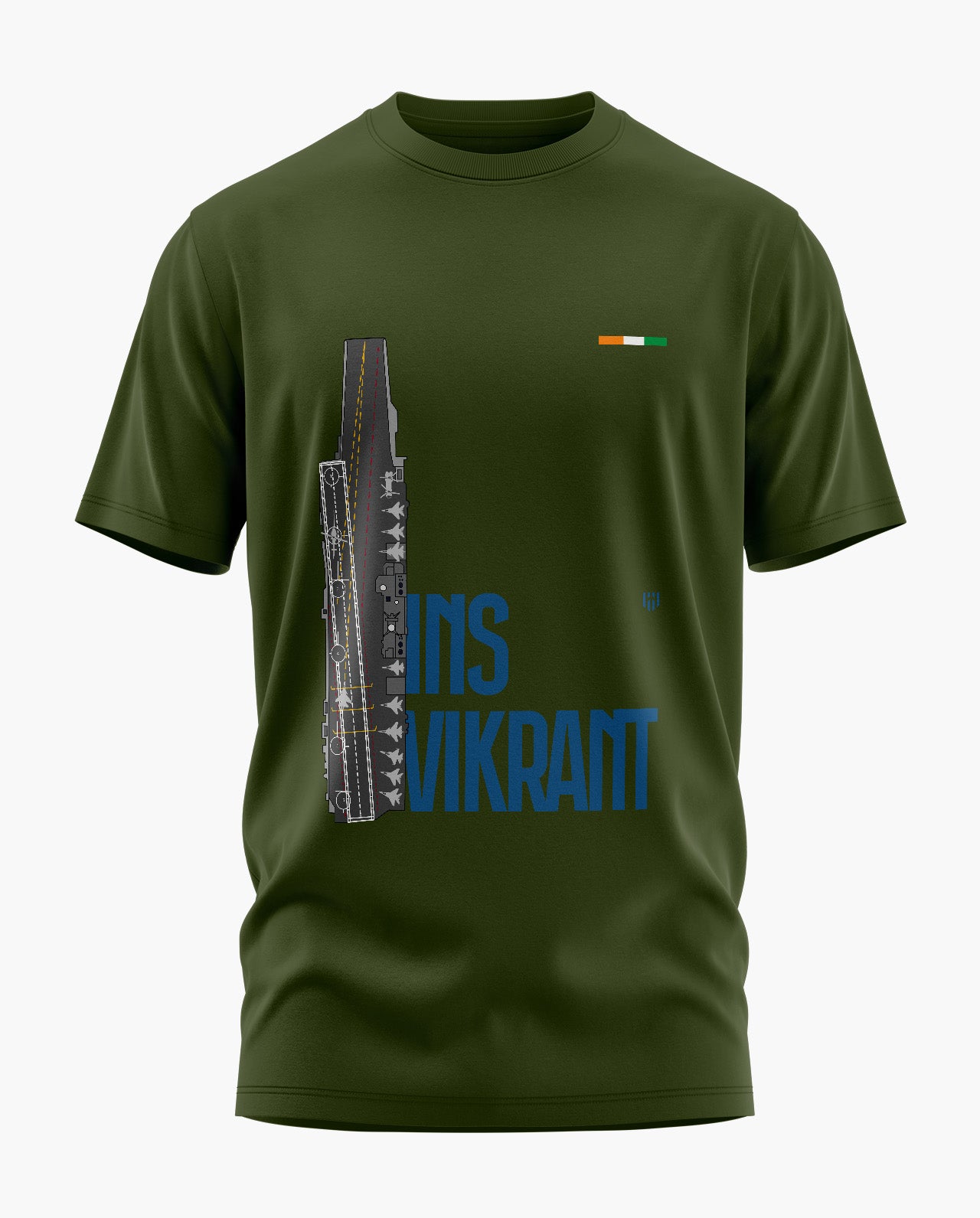 INS Vikrant Naval Signature LuxeSoft Cotton T-Shirt