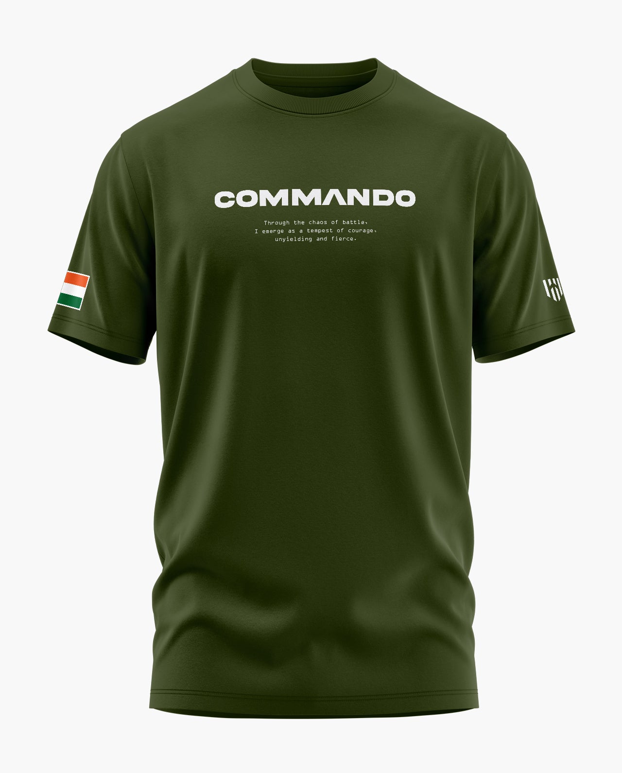 Commando Olive Green T Shirt Army COMMANDO PROFILE T-Shirt