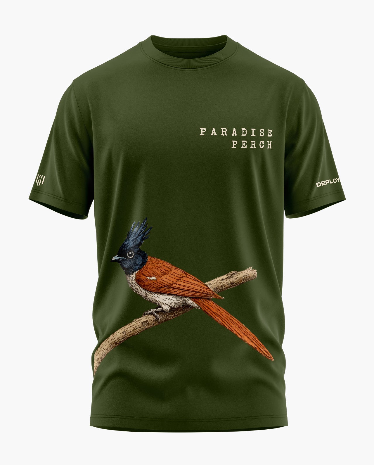 PARADISE PERCH Signature LuxeSoft Cotton T-Shirt - Olive Green