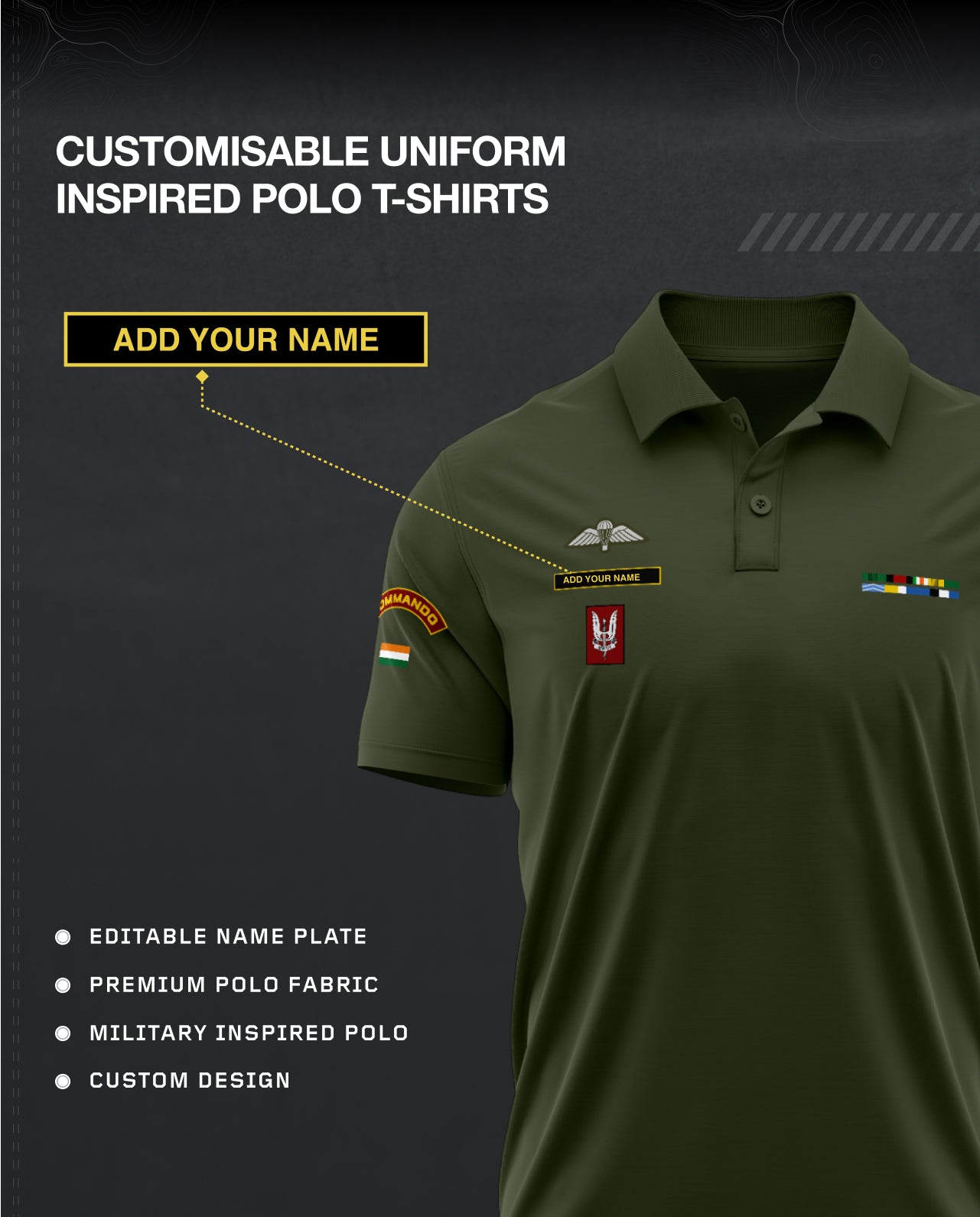 Para Commando Custom Uniform Polo T-Shirt