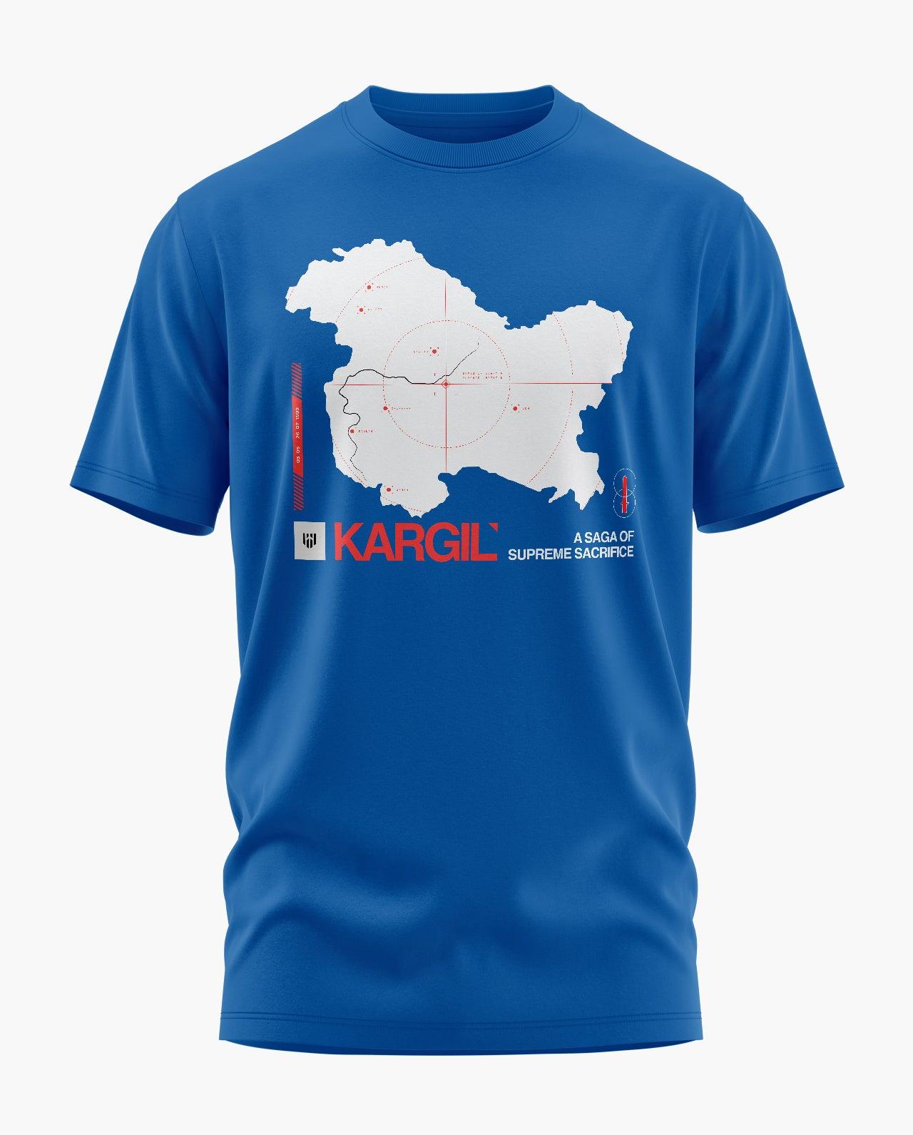 [CS] Kargil Vijay Divas Map Signature LuxeSoft Cotton T-Shirt
