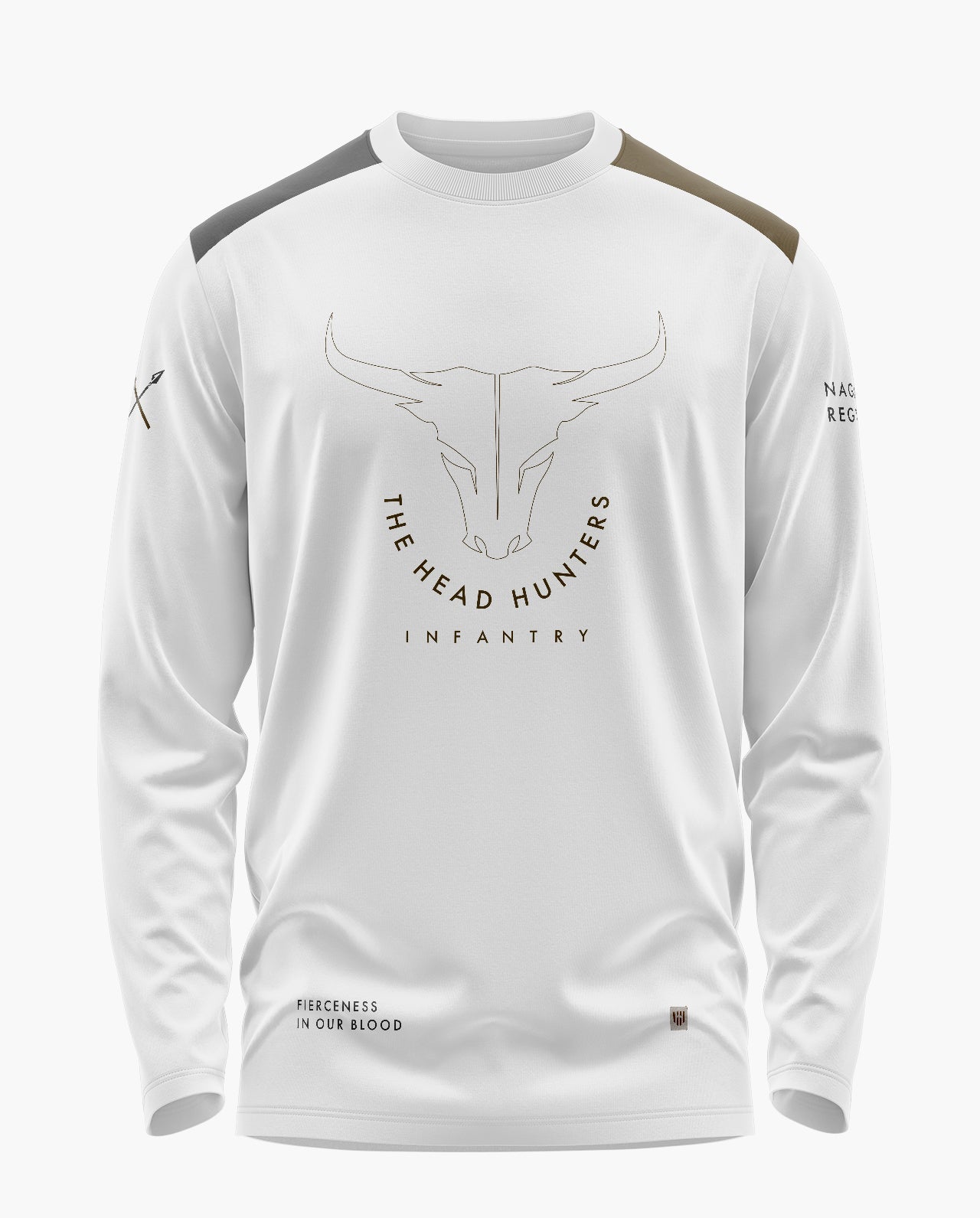 THE HEAD HUNTERS-NAGA REGT. Signature Luxesoft Cotton Full Sleeve T-Shirt  - CS