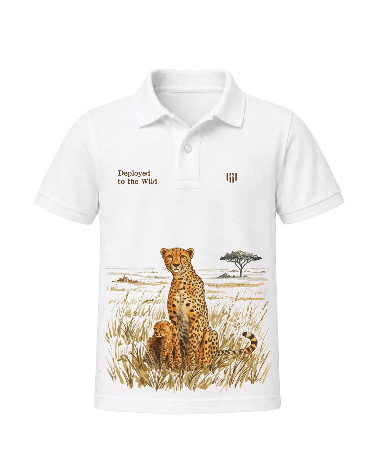 INTO THE WILD Kids Polo T-Shirt - White