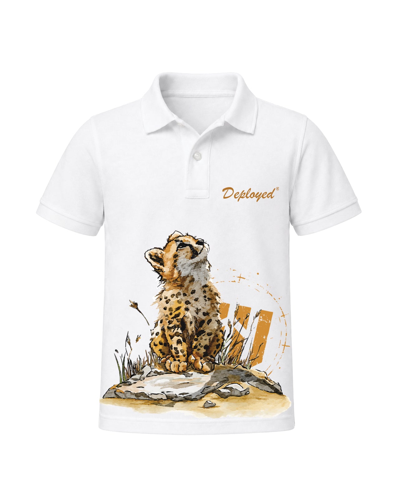 CHEETA CHUK Kids Polo T-Shirt - White