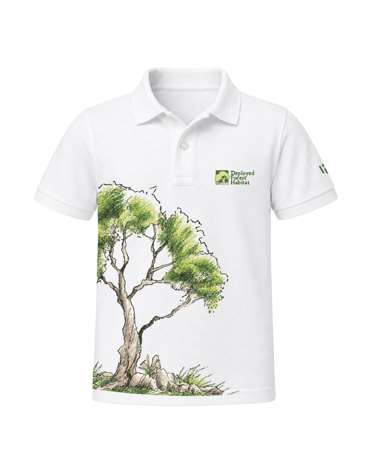 FOREST HABITAT Kids Polo T-Shirt - White
