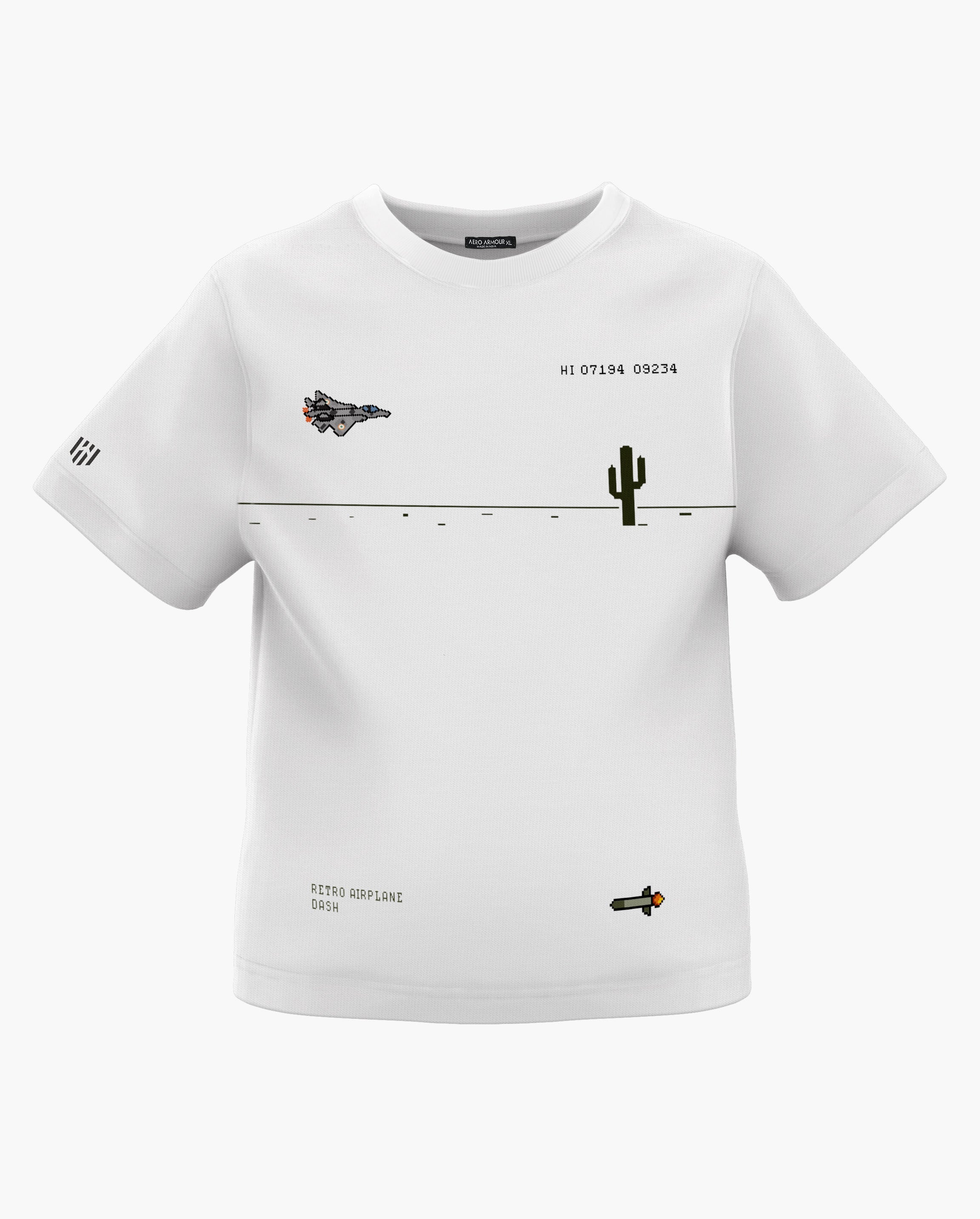 Retro Airplane Dash 8-Bit Kids T-Shirt