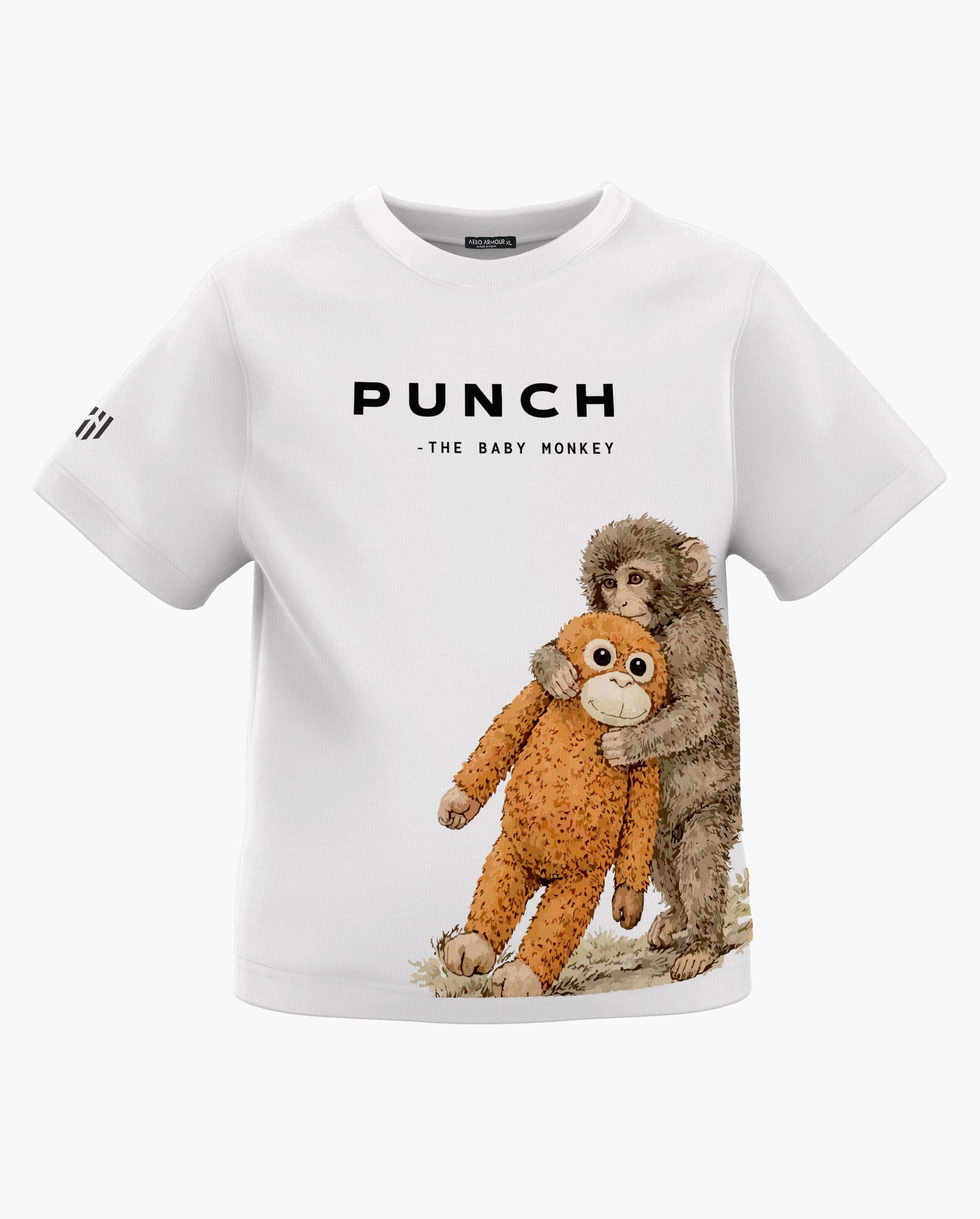 Punch The Baby Monkey Kids T-Shirt