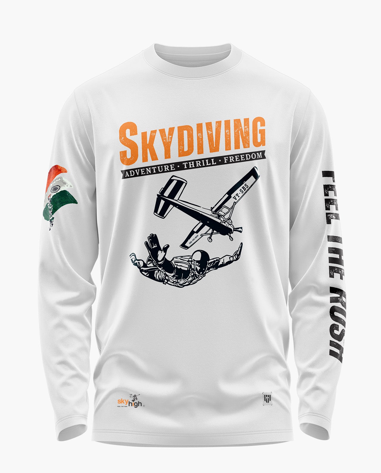 Skydiving Spirit Signature Luxesoft Cotton Full Sleeve T-Shirt