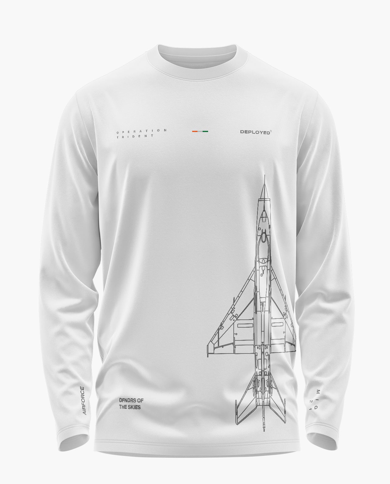MIG-21 OP Trident Triumph Signature Luxesoft Cotton Full Sleeve T-Shirt