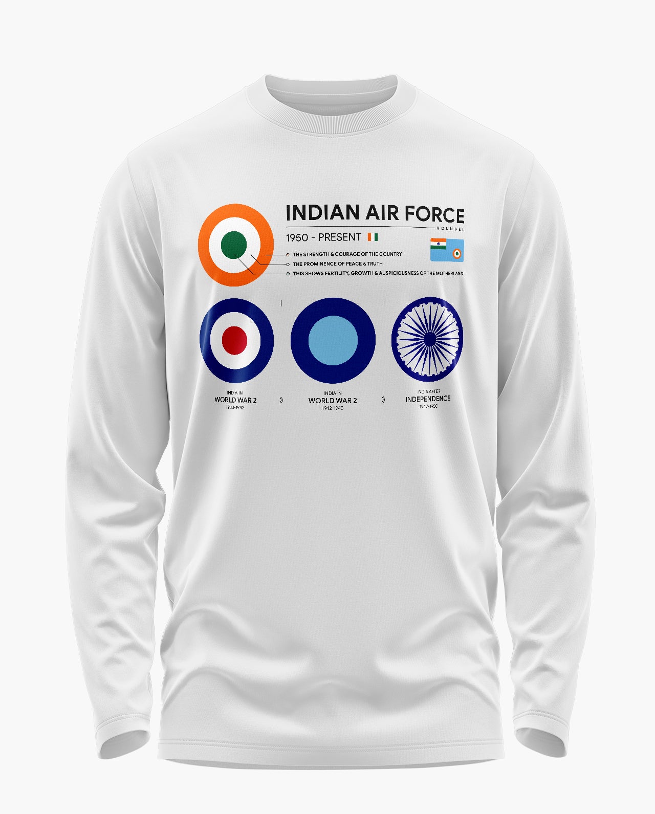 Airforce Roundel Signature Luxesoft Cotton Full Sleeve T-Shirt