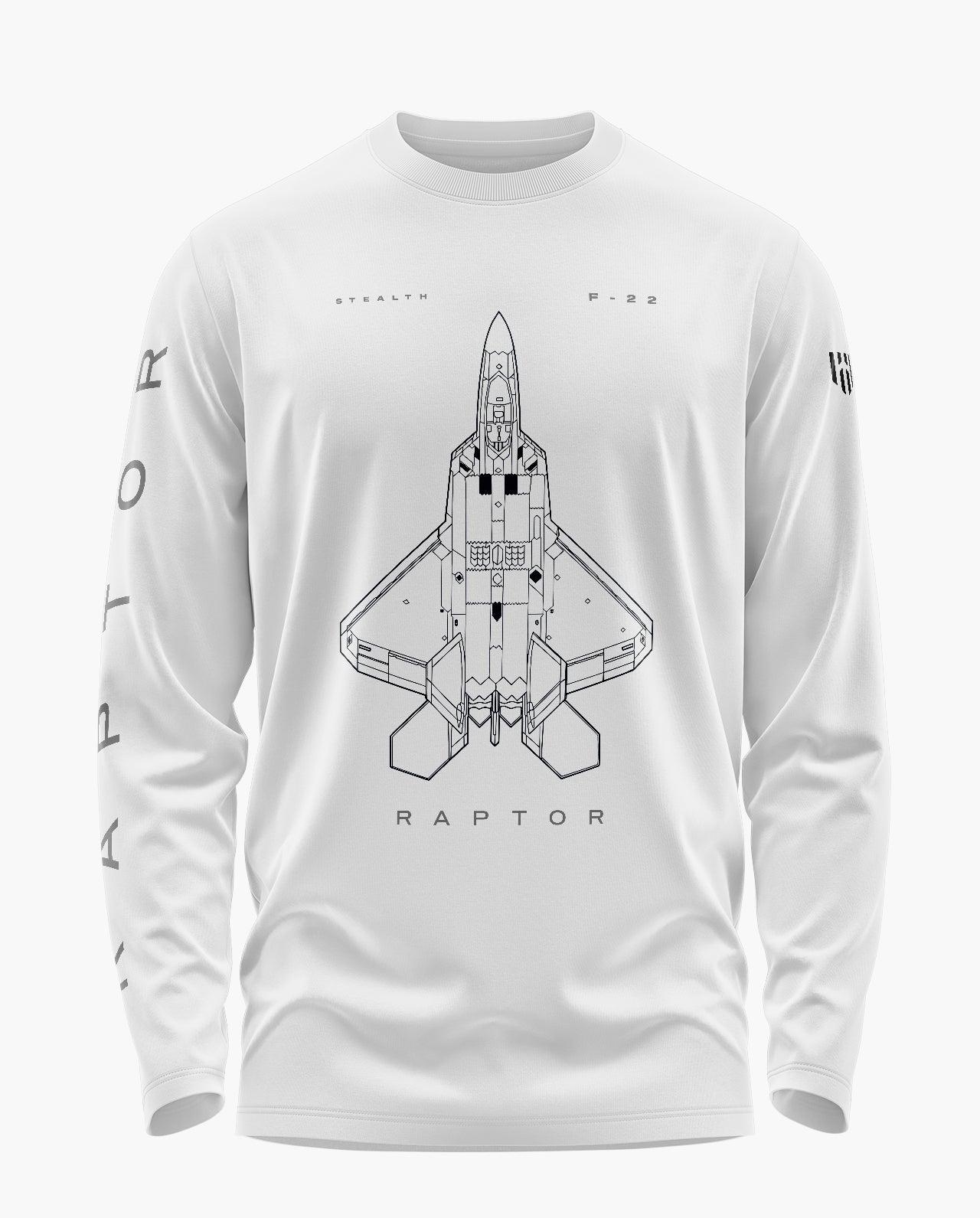 F-22 Stealth Signature Luxesoft Cotton Full Sleeve T-Shirt  - CS