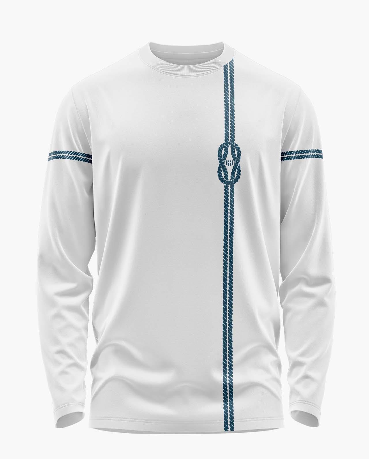 Square Knot Rope Vertical Signature Luxesoft Cotton Full Sleeve T-Shirt - CS