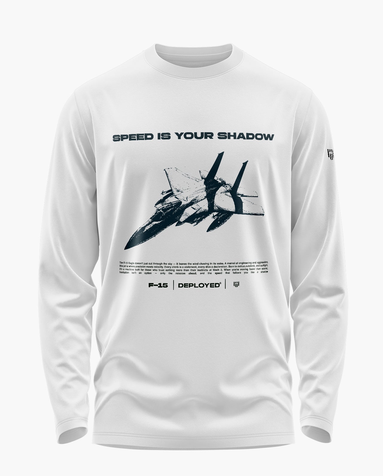 F-15 Eagle Deployed Signature Luxesoft Cotton Full Sleeve T-Shirt  - CS