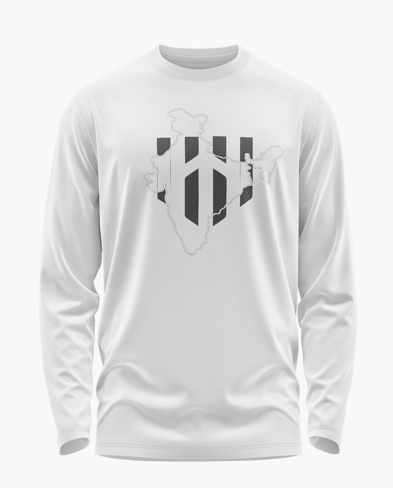 Deployed Indian Map Signature Luxesoft Cotton Full Sleeve T-Shirt