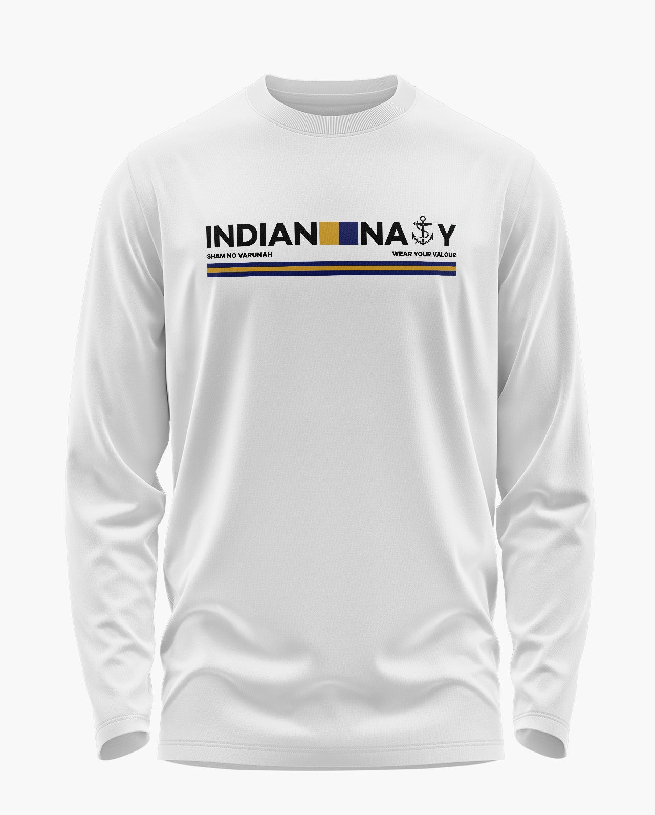 Indian Navy Admiral Signature Luxesoft Cotton Full Sleeve T-Shirt - CS