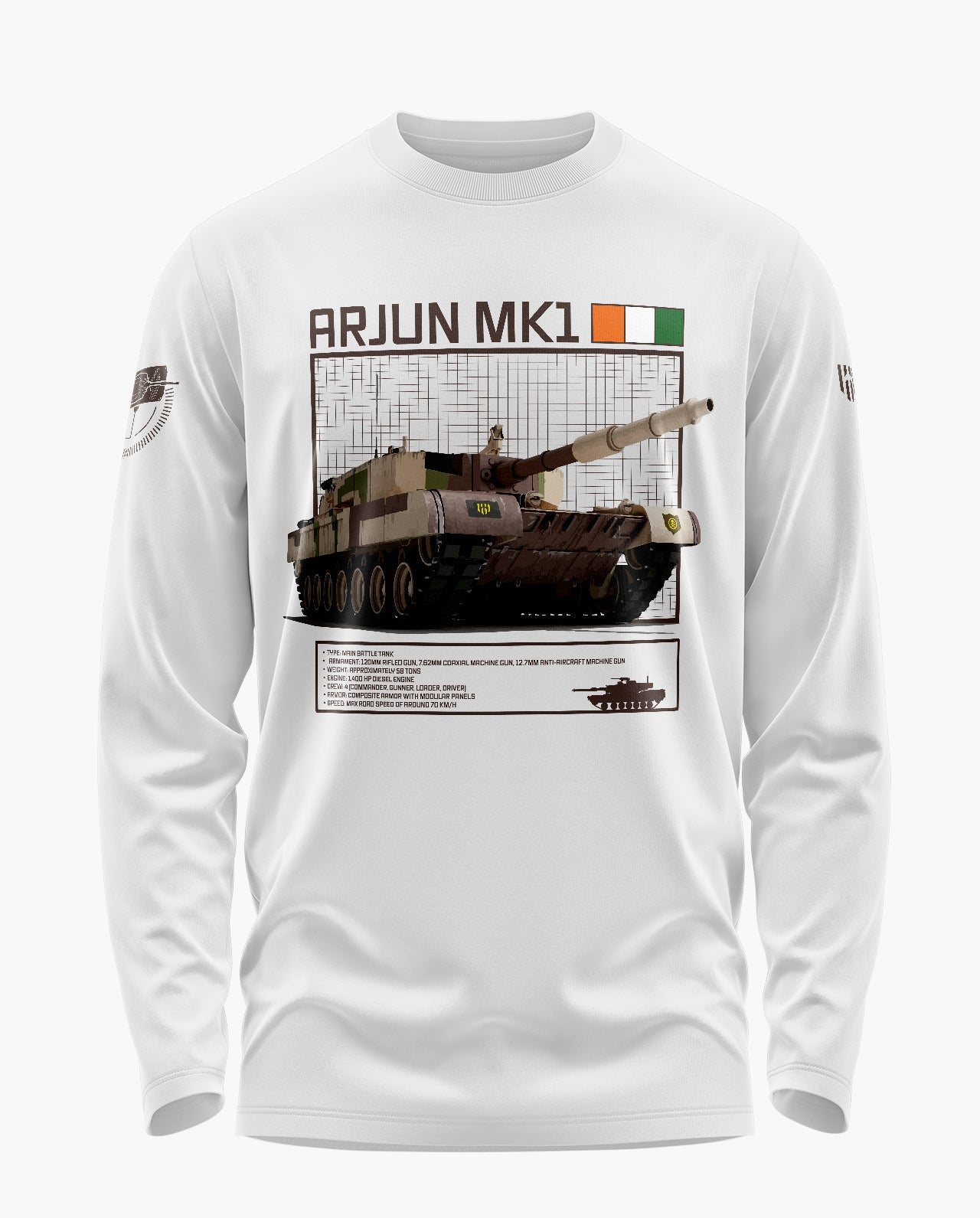 Arjun Mk1 Mbt Ultimate Signature Luxesoft Cotton Full Sleeve T-Shirt  - CS