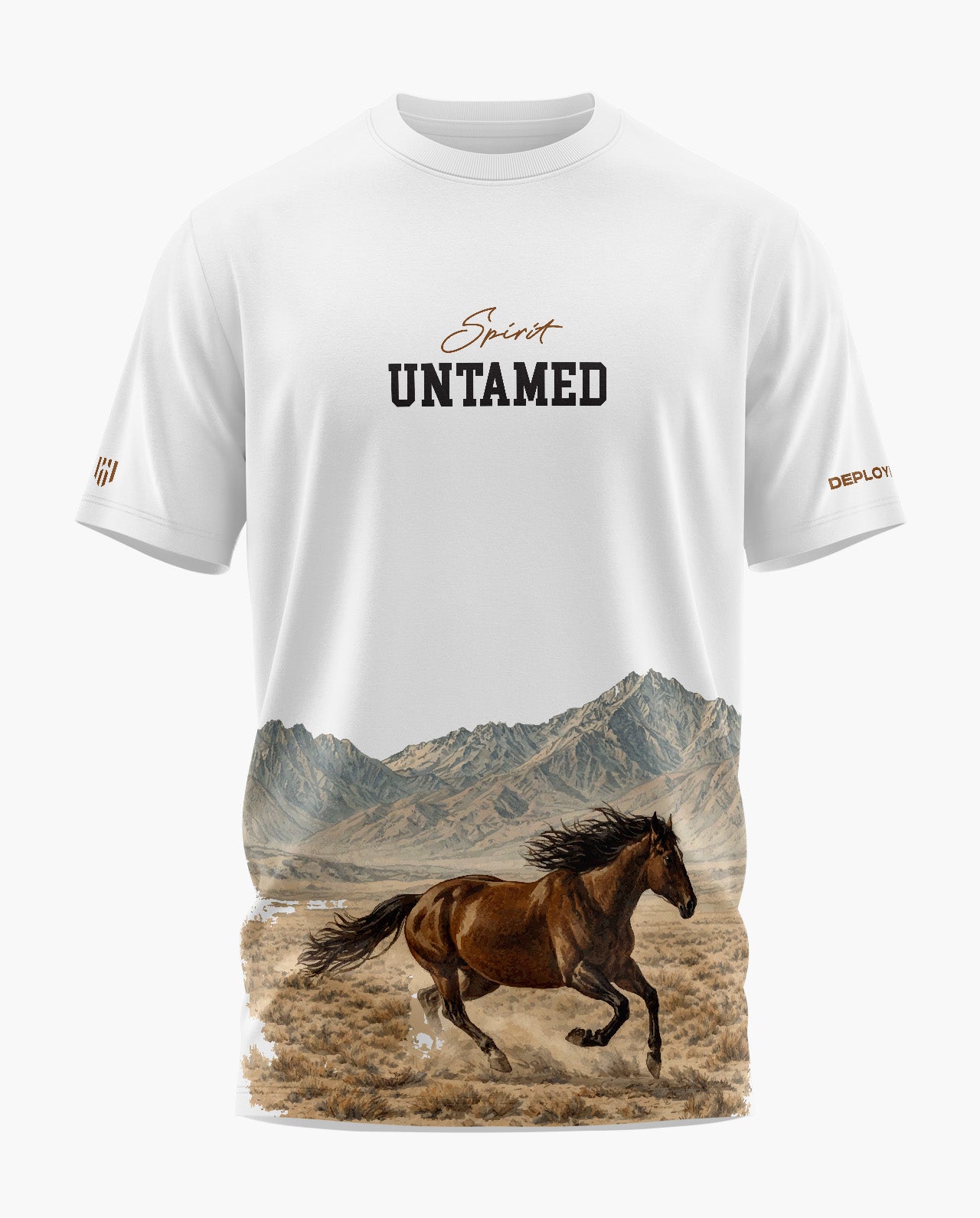 SPIRIT UNTAMED Signature LuxeSoft Cotton T-Shirt - White