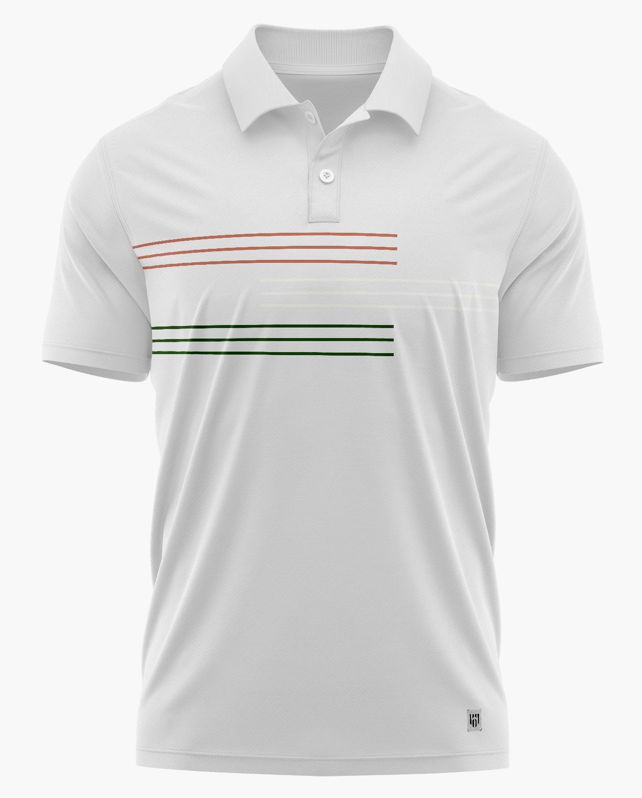 Tricolour Stripe Polo T-shirt  - CS