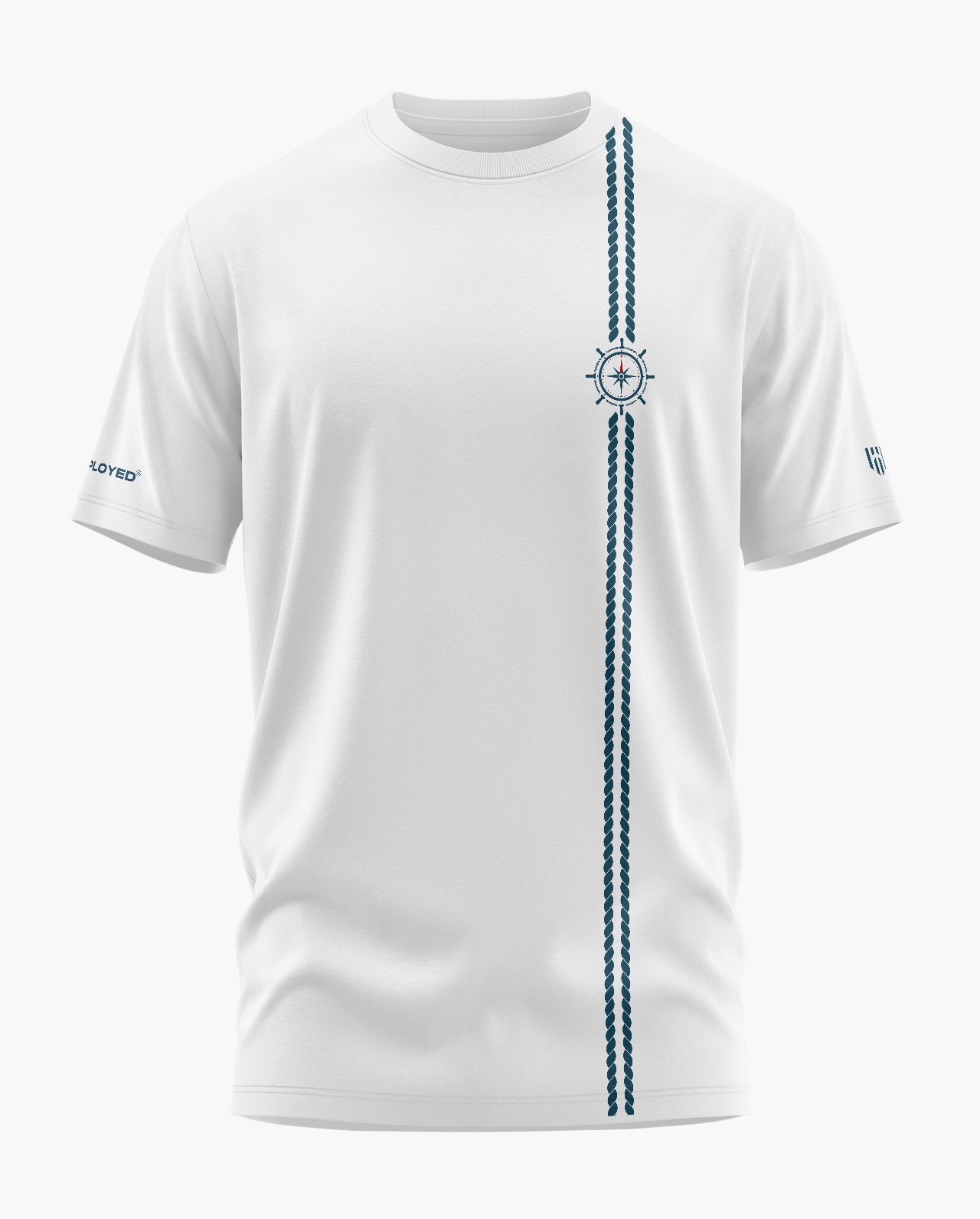 Captain Compass Vertical Signature LuxeSoft Cotton T-Shirt  - CS