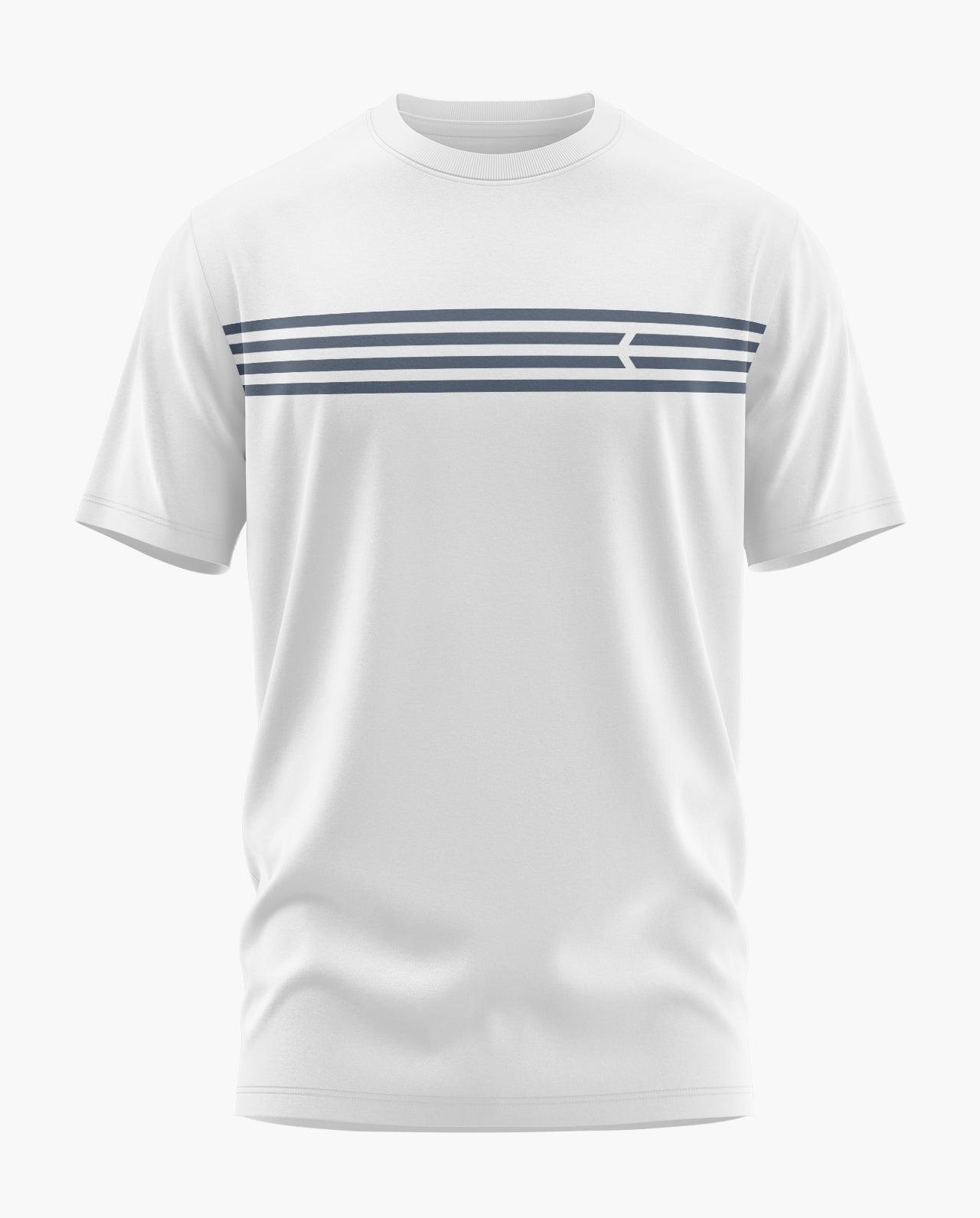 Deployed Organic Logo Stripe Signature LuxeSoft Cotton T-Shirt - CS