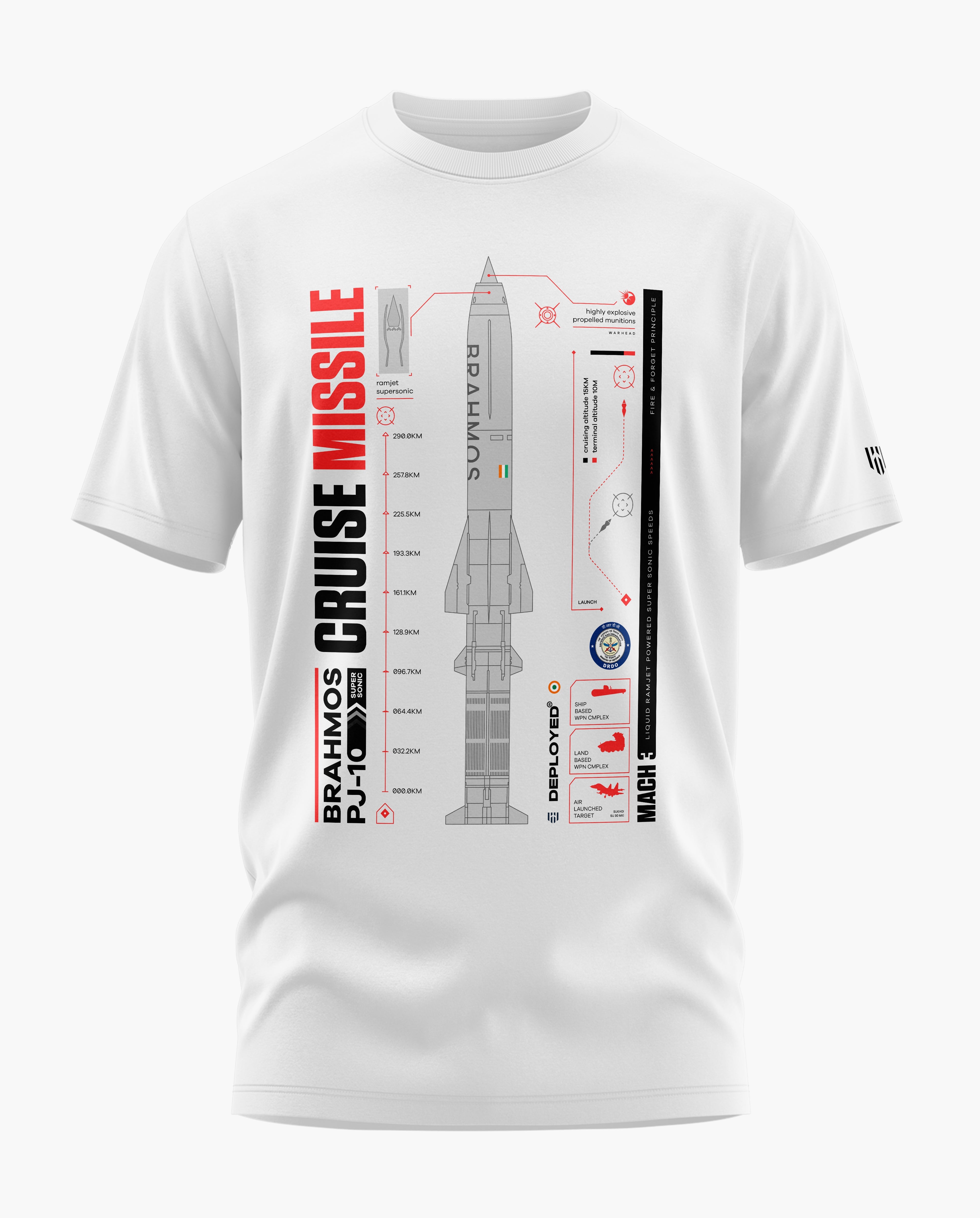 BrahMos Missile Signature LuxeSoft Cotton T-Shirt  - CS