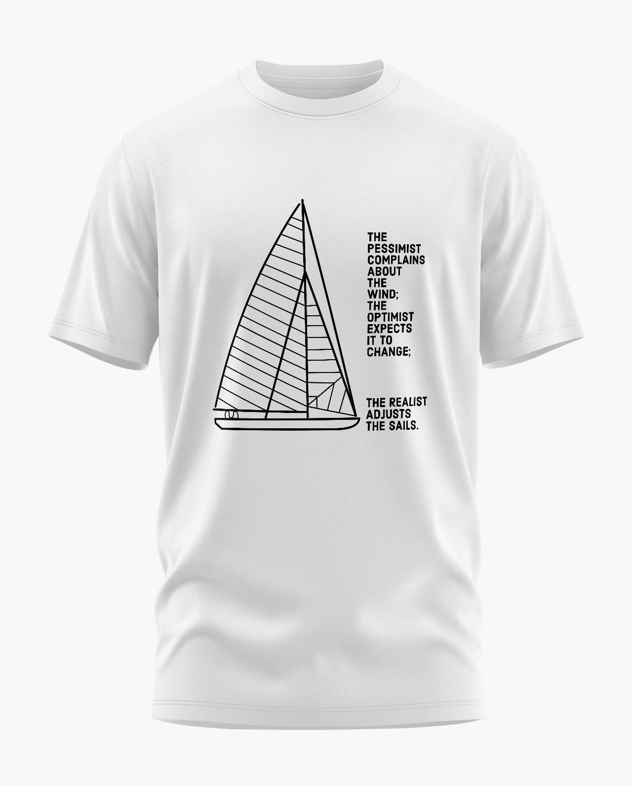 Sailboat Quote Signature LuxeSoft Cotton T-Shirt - CS