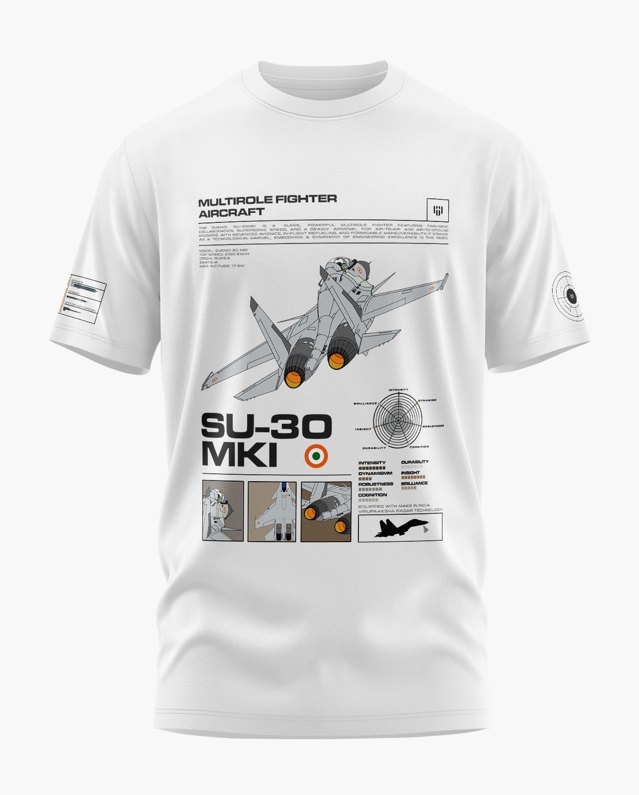 SU-30 MKI AIRBORNE ELEGANCE Signature LuxeSoft Cotton T-Shirt  - CS