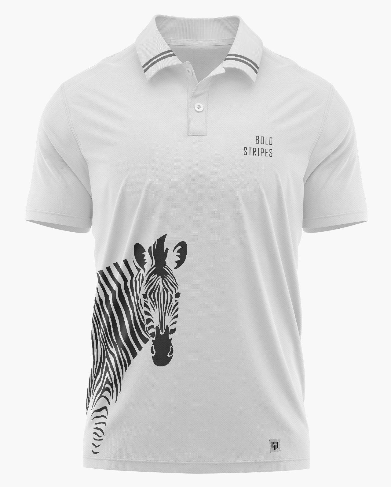 ZEBRA COLLAR STRIPE Polo T-Shirt exclusive at Deployed