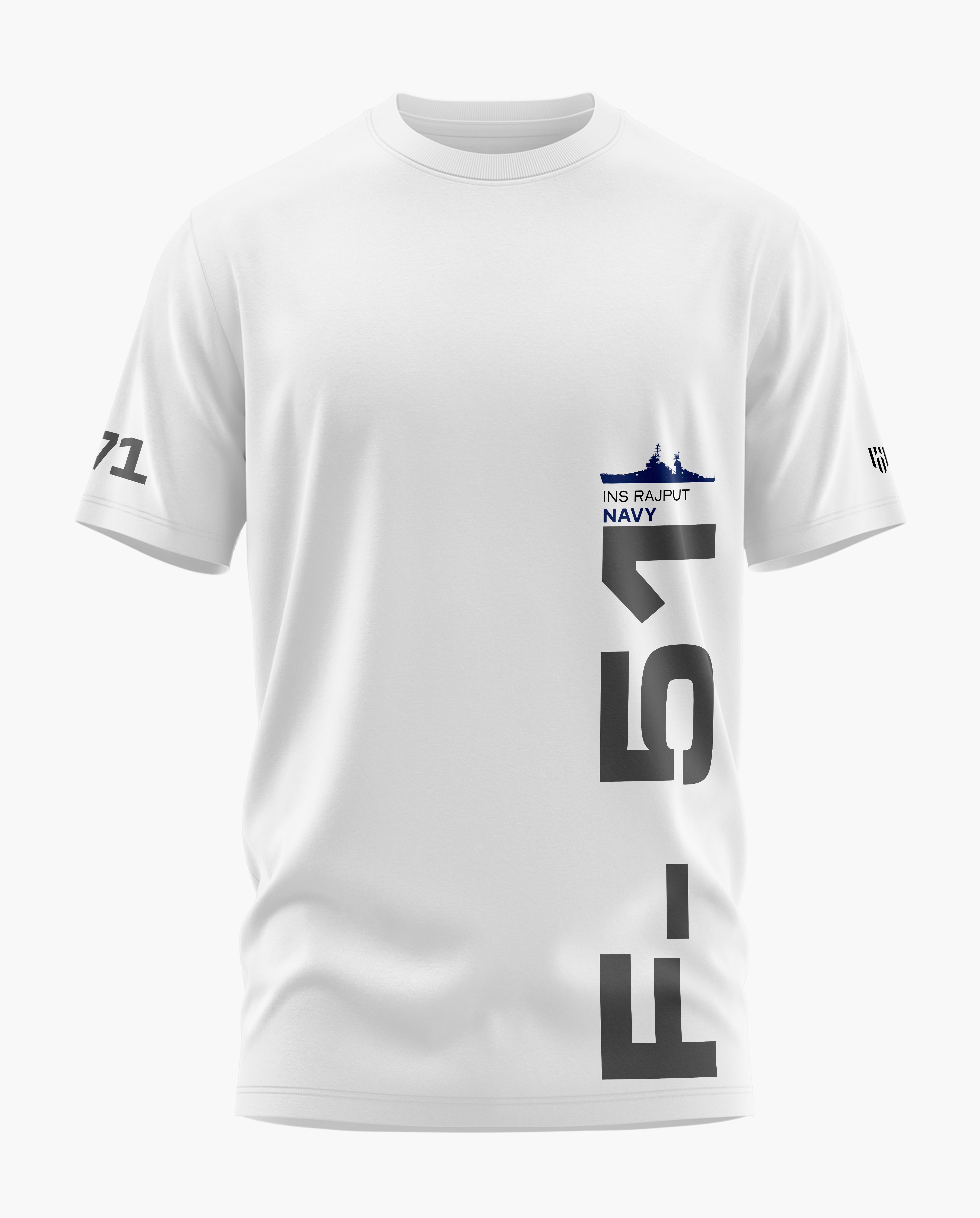 INS Rajput Minimal Signature LuxeSoft Cotton T-Shirt