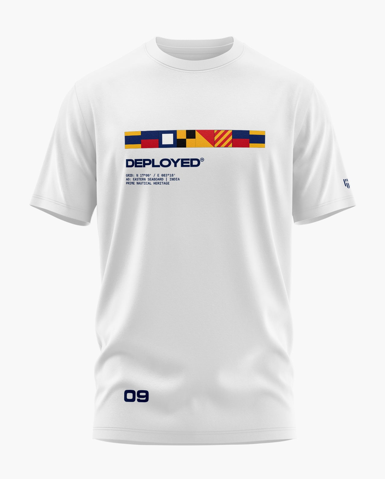 DEPLOYED PRIME NAUTICAL HERITAGE Signature LuxeSoft Cotton T-Shirt - White