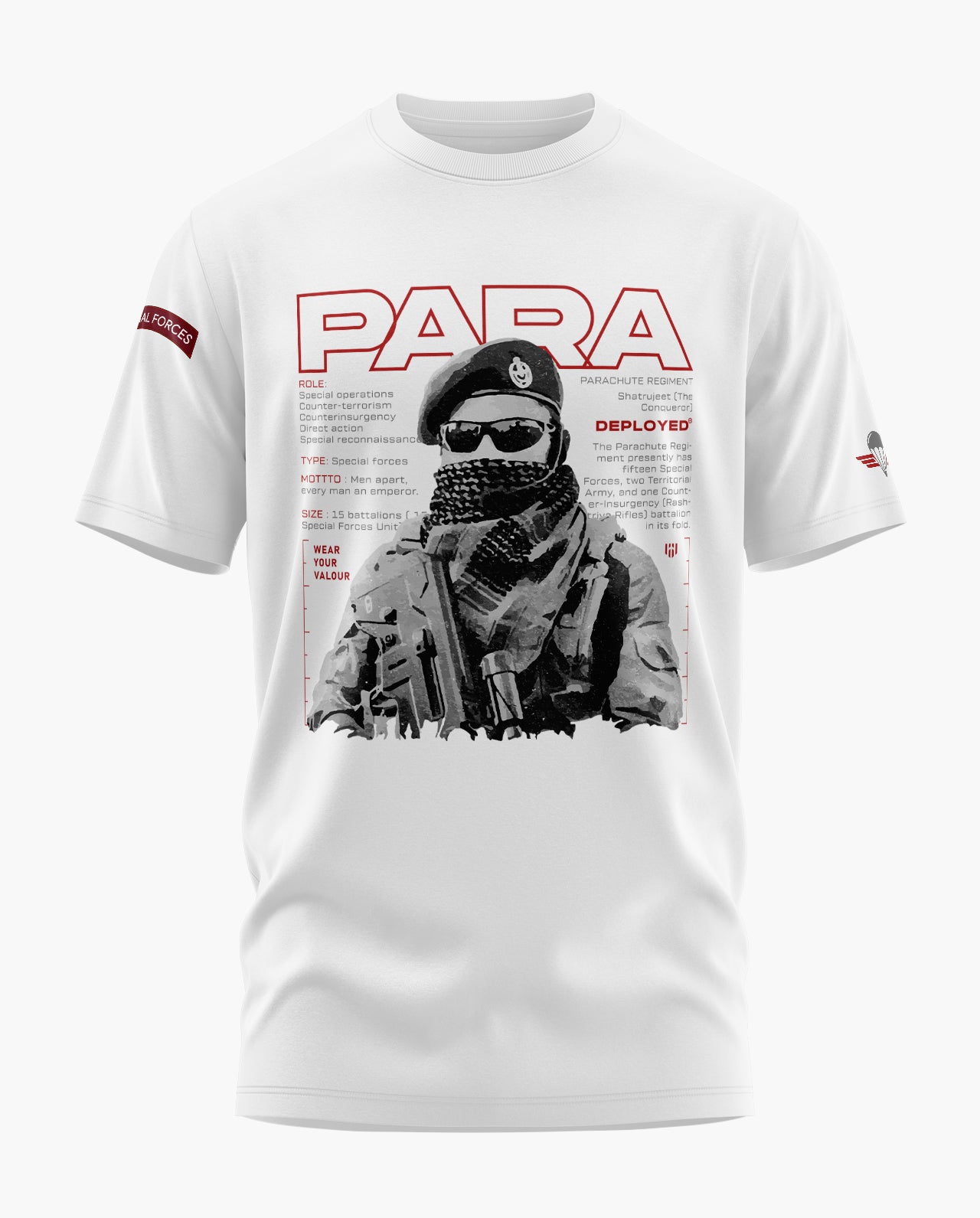 Para Sf Deployed Signature LuxeSoft Cotton T-Shirt