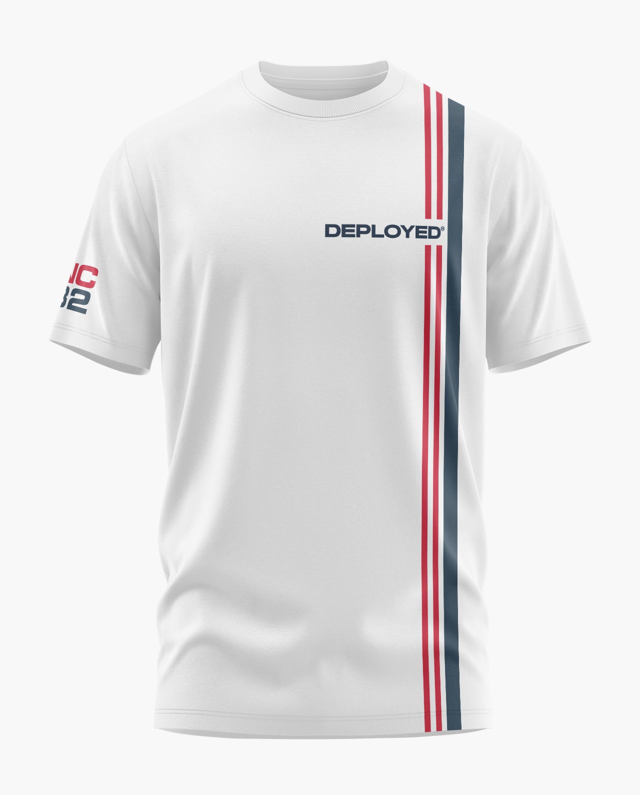 PORT STRIPE Signature LuxeSoft Cotton T-Shirt - White