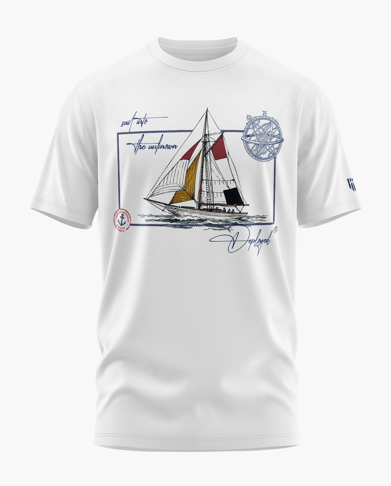 NAUTICAL ODYSSEY Signature LuxeSoft Cotton T-Shirt - White