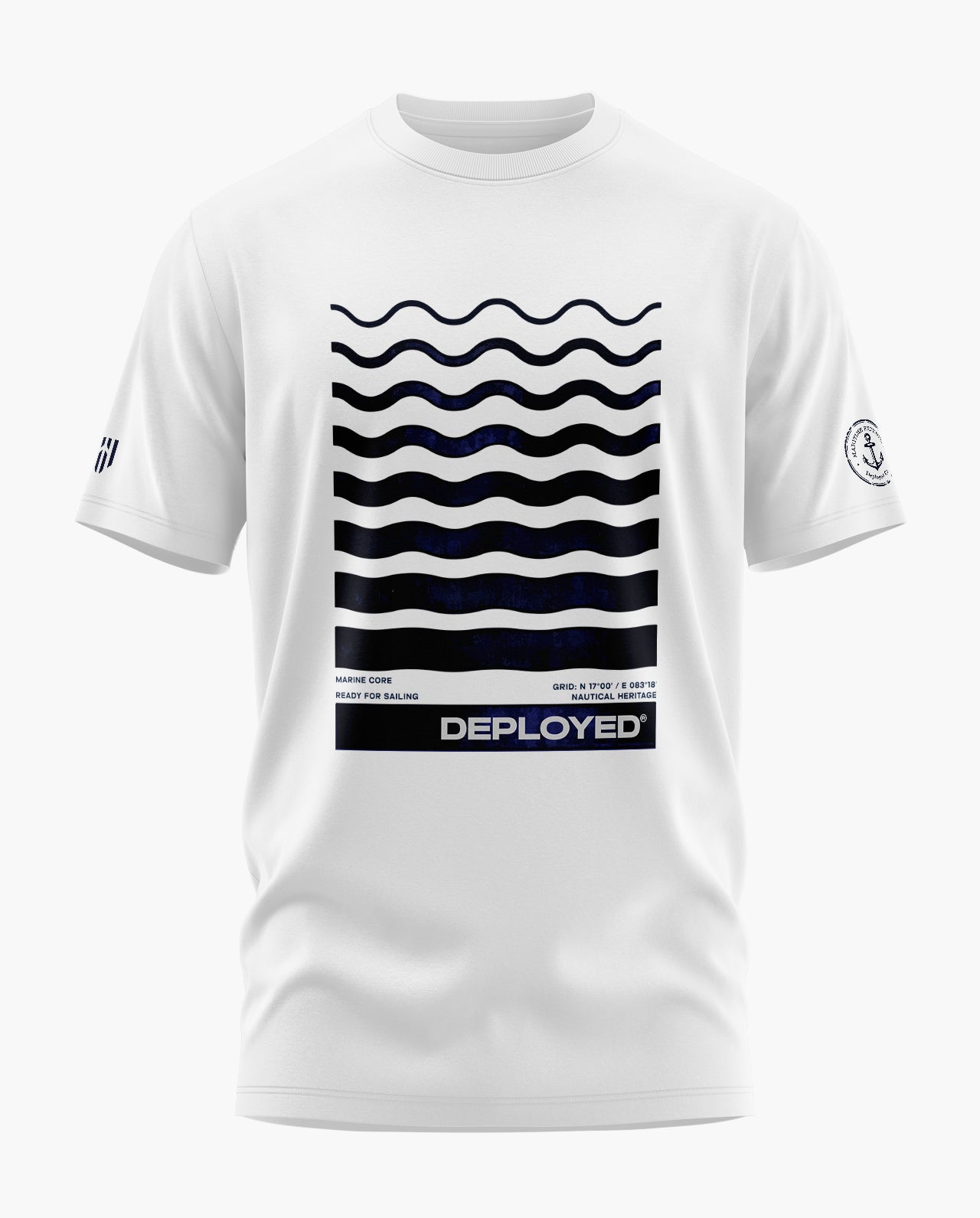 MARINER WAVE Signature LuxeSoft Cotton T-Shirt - White