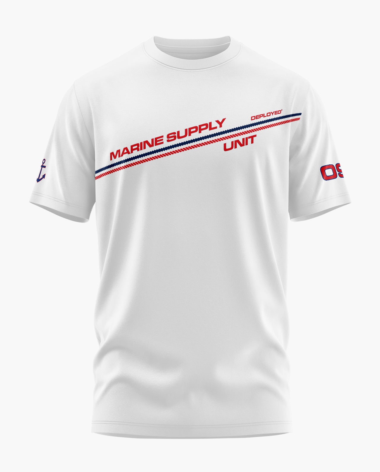 MARINE SUPPLY UNIT 09 Signature LuxeSoft Cotton T-Shirt - White