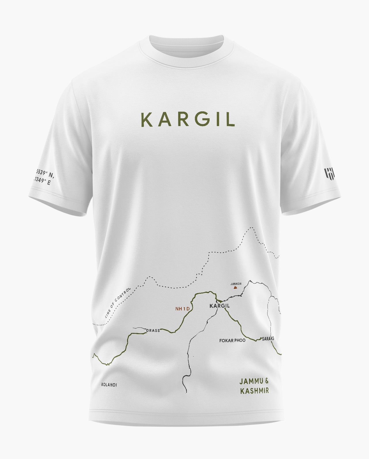 KARGIL NH 1 D MAP Signature LuxeSoft Cotton T-Shirt  - CS