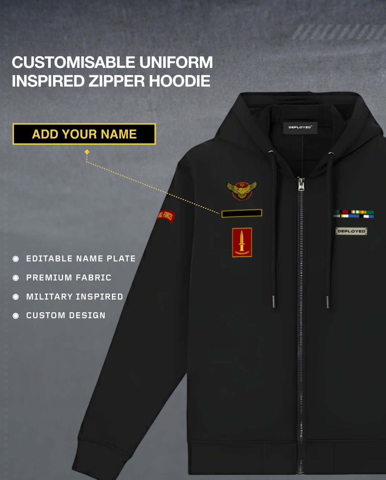 Garud SF Custom Uniform Zipper Hoodie