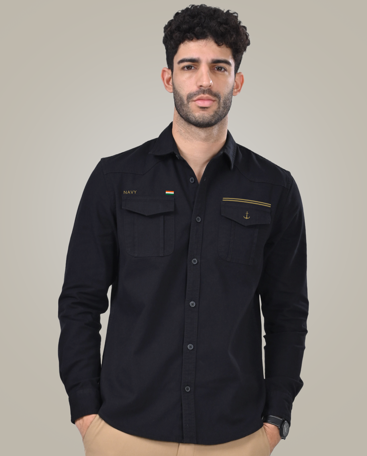 NAVY CARGO SHIRT
