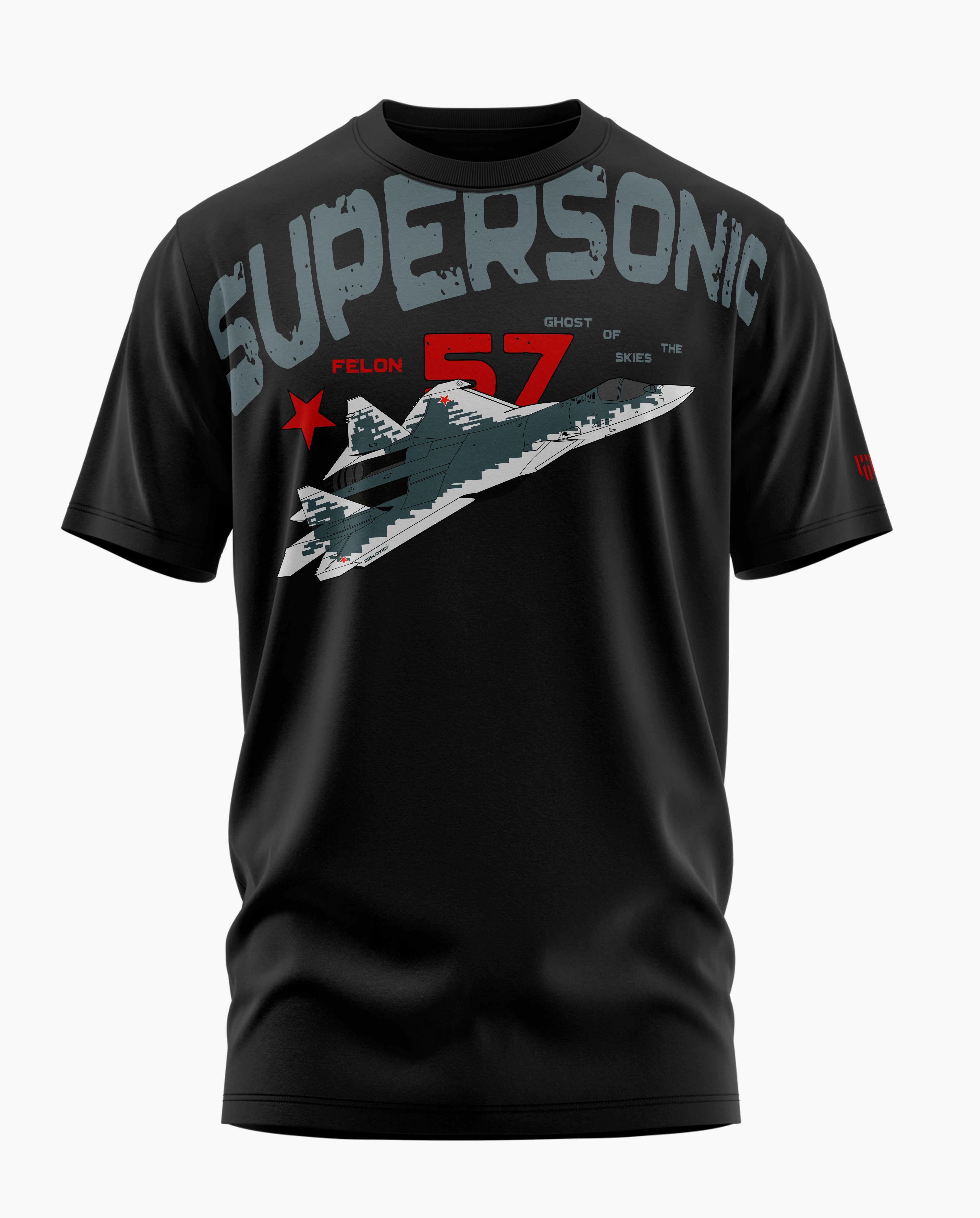 SU-57 Supersonic Signature LuxeSoft Cotton T-Shirt  - CS