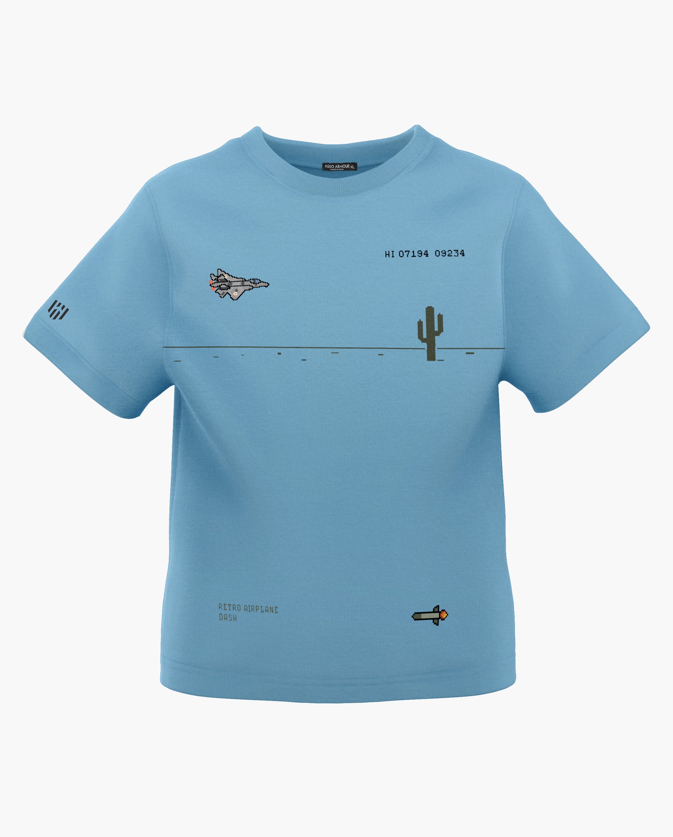 Retro Airplane Dash 8-Bit Kids T-Shirt