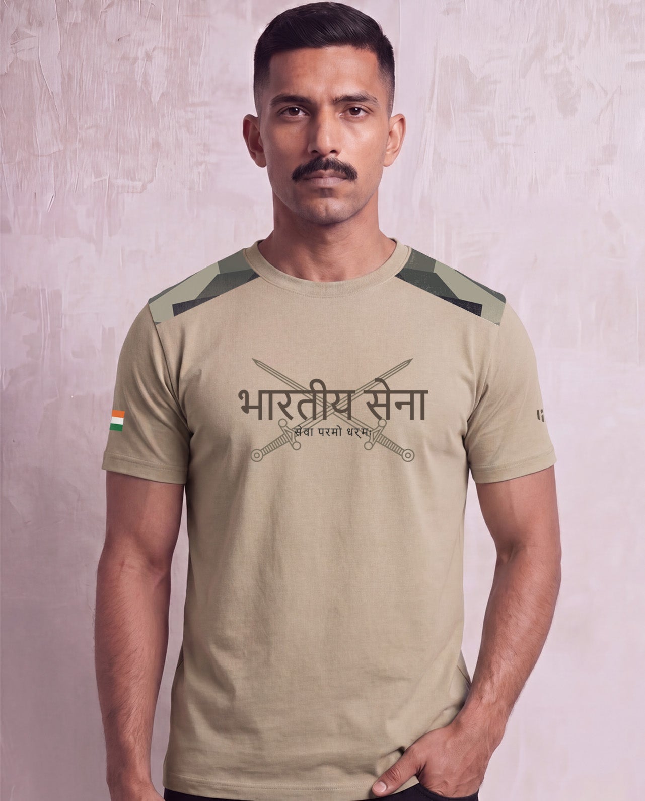 BHARTIYA SENA CAMO Signature LuxeSoft Cotton T-Shirt