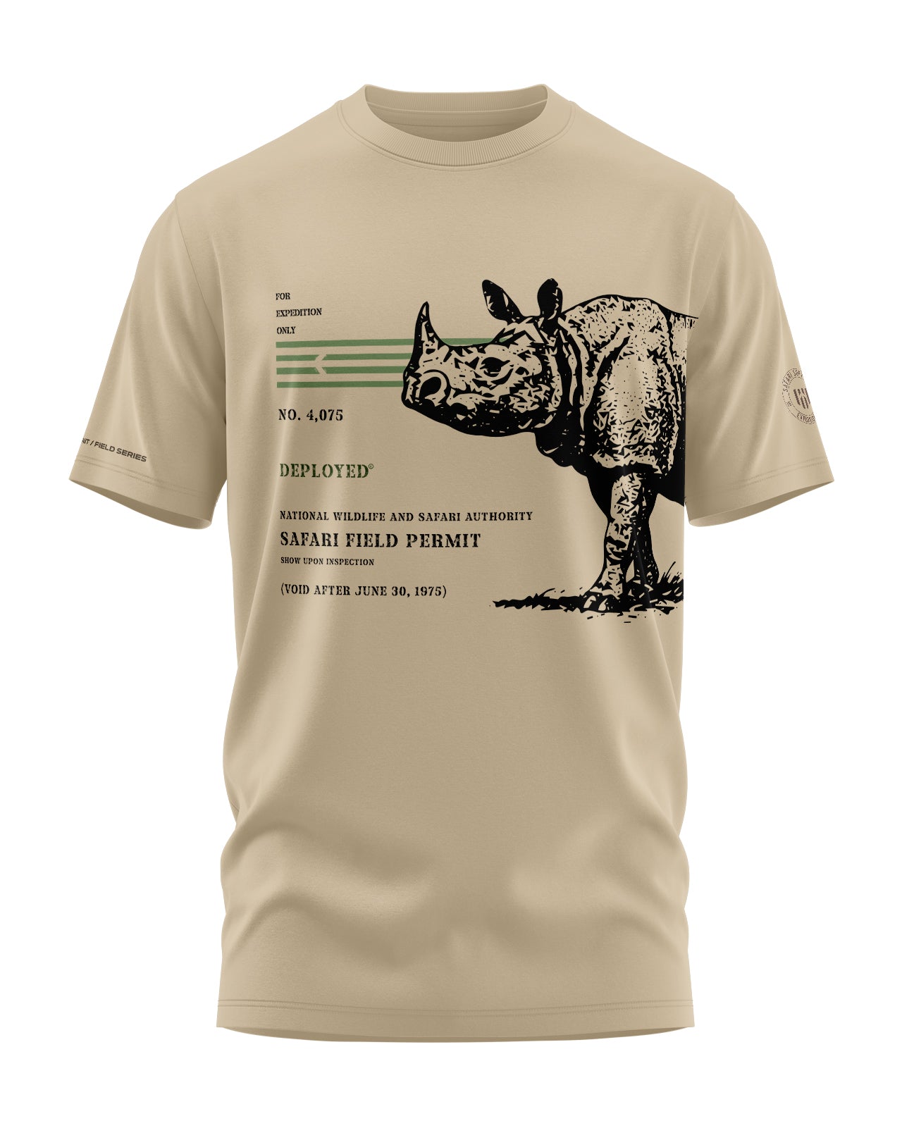 WILD PERMIT EXPEDITION Signature LuxeSoft Cotton T-Shirt - Sand
