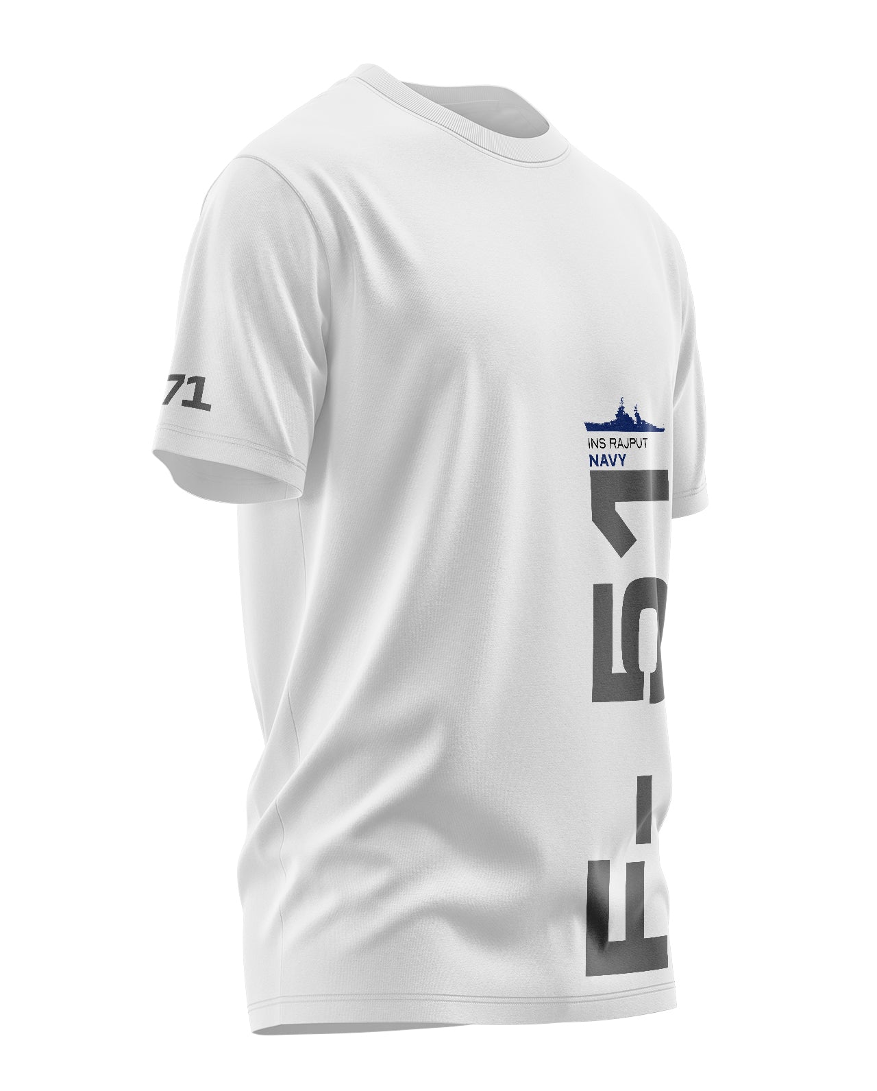INS Rajput Minimal Signature LuxeSoft Cotton T-Shirt