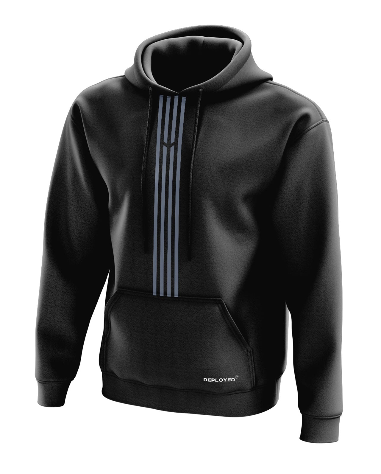 Deployed Organic Logo Stripe Hoodie