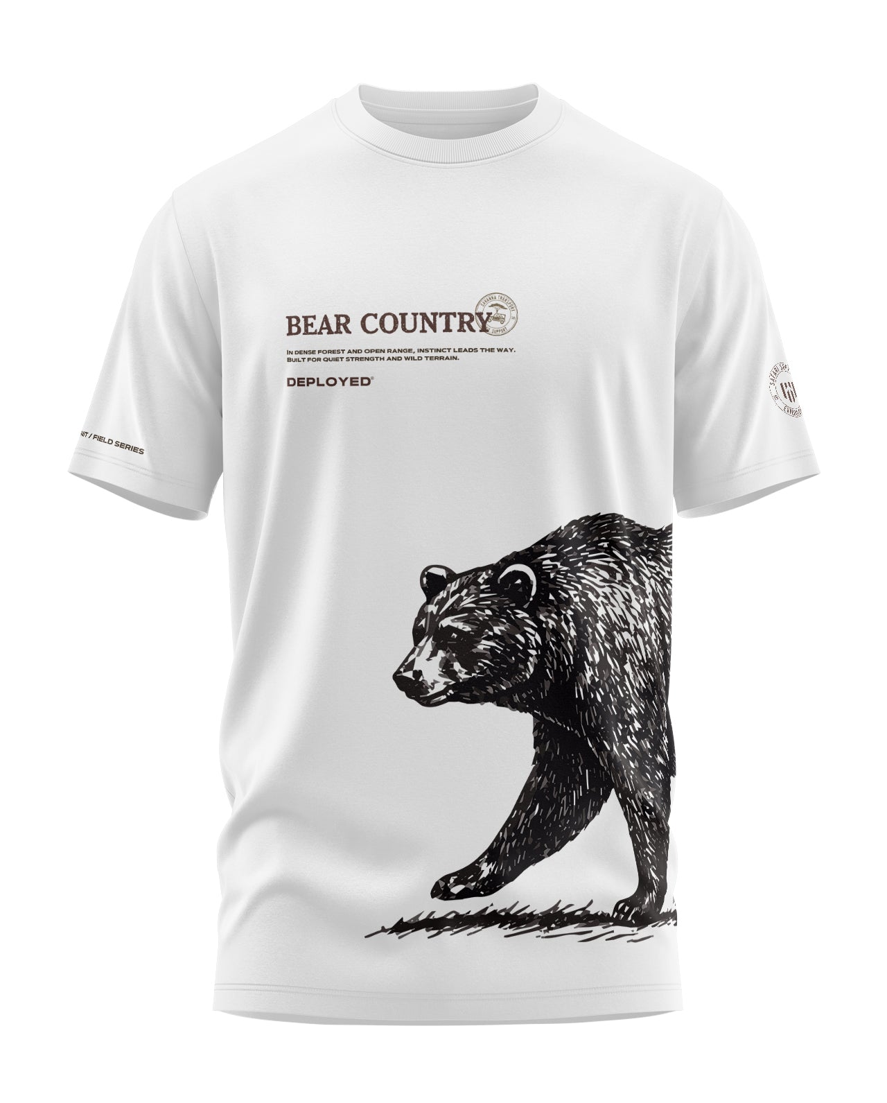 BEAR COUNRTY Signature LuxeSoft Cotton T-Shirt - White