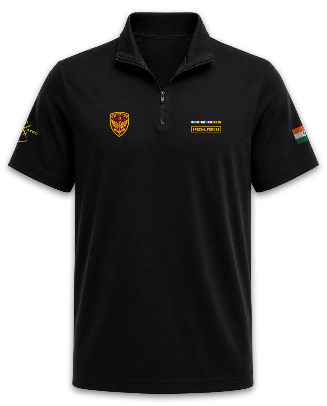 GARUD UNIFORM Zipper Polo T-Shirt